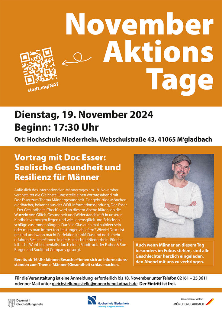 Lecture with Doc Esser: Mental health and resilience for men